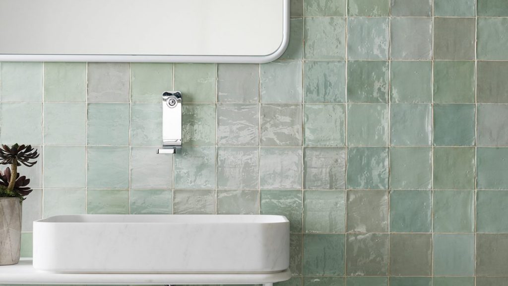 Wandfliese grün Badezimmer
